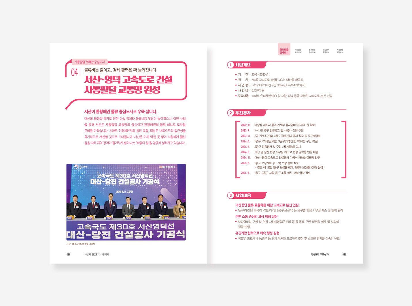 서산시 민선8기 시정백서, 양주시 민선8기 하반기백서